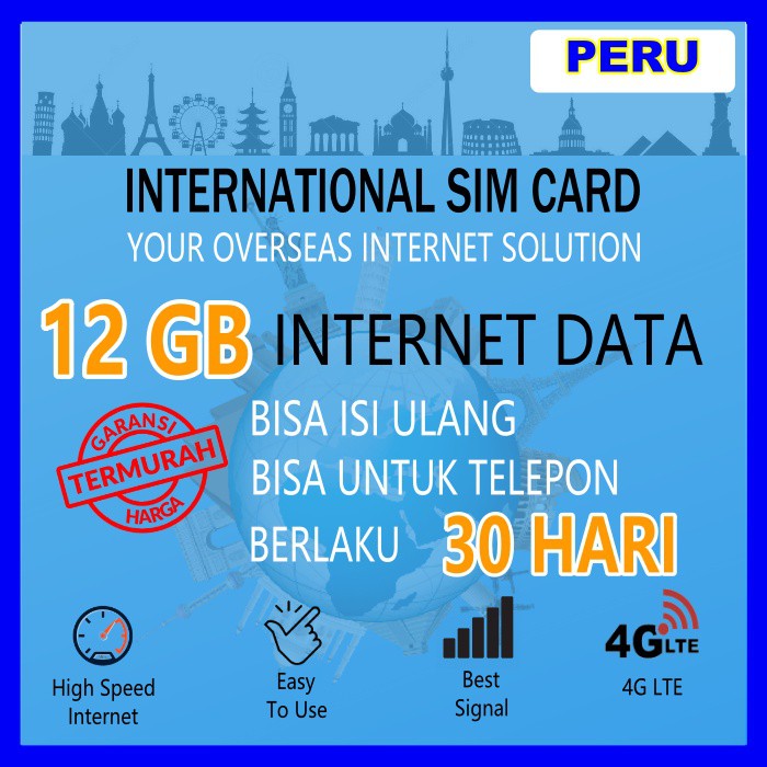 Jual SIM CARD MACHU PICHU PERU SIMCARD LATIN AMERICA KARTU PERDANA ...
