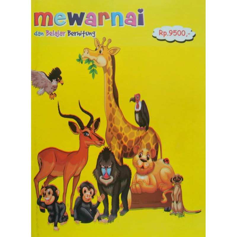 Jual BUKU Mewarnai Gambar Hewan/Binatang/Hewan buas/Hewan jinak