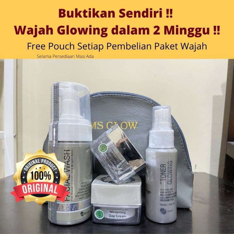 Jual MS GLOW WHITENING SERIES ORIGINAL MURAH FREE POUCH BPOM AMAN BUSUI ...