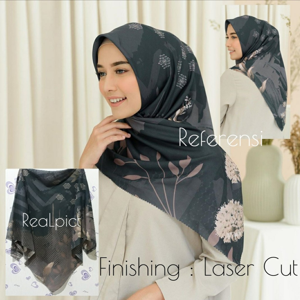 Jual Hijab Kerudung Jilbab Segiempat Maxmara Square Motif Big LV