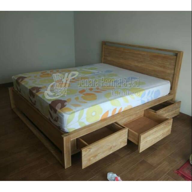 Jual Tempat Tidur Laci Minimalis Antik Dipan Jati Ranjang Divan Laci Furniture Jepara