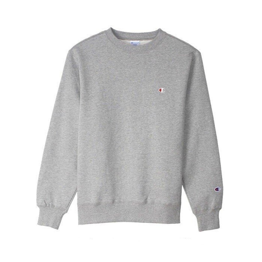 Champion Basic Crewneck Sweatshirt Logo C Misty Grey