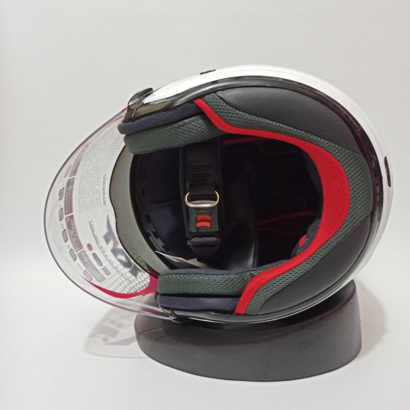 Jual HELM KYT DJ MAXI R SOLID WHITE/PUTIH DOUBLE VISOR HALF FACE ...