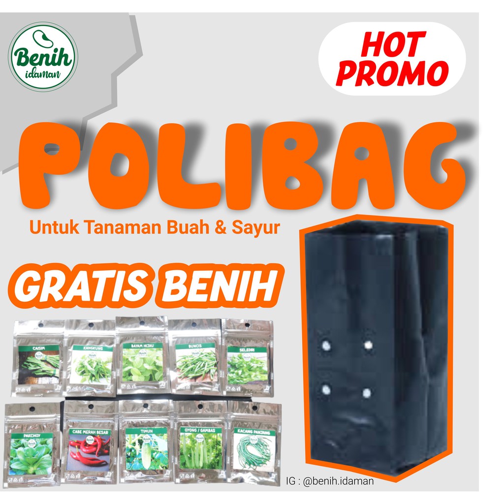 Jual Paket Hemat Berkebun Di Rumah Dengan Polibag Lengkap Dengan Benih ...