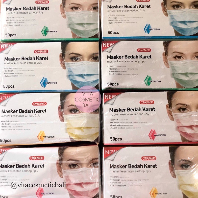 Jual Masker Medis Onemed 50 pcs Surgical Mask Daily Mask One Med ...