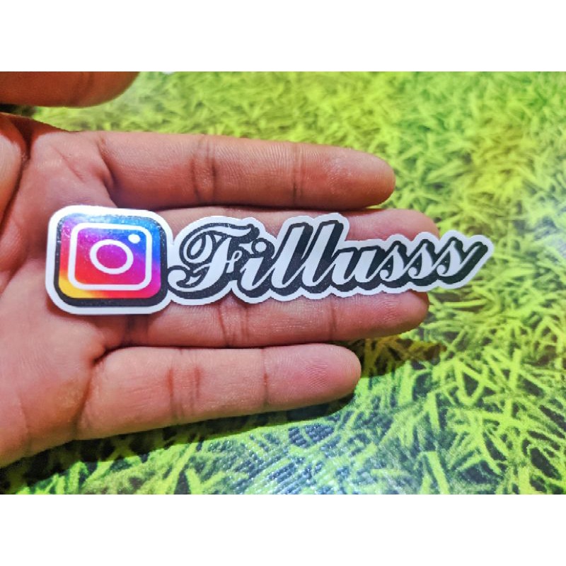 Jual Custom Sticker Vinyl Stiker Nama Sosmed LAY PROJECT | Shopee Indonesia