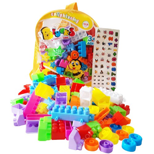 Jual {RM} MAINAN ANAK-ANAK BLOCKS TAS ISI (102PCS) | Shopee Indonesia