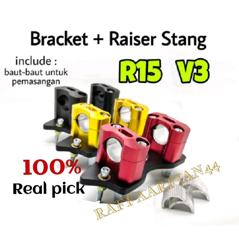 Jual Breket Dudukan Plus Raiser Stang Rzr Fatbar Baplang Yamaha R V Vva Dudukan Stang R