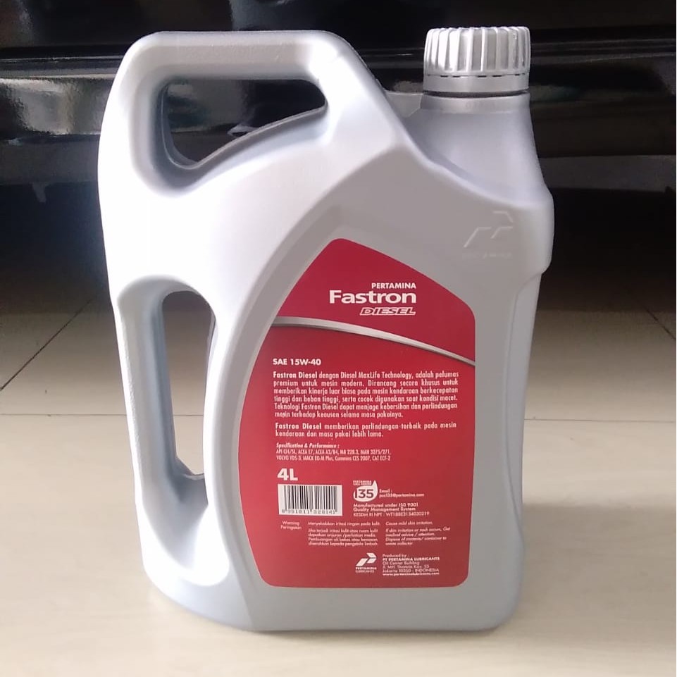 Jual Oli Mesin Pertamina Fastron Diesel SAE 15W-40 - 4 liter 1 GALON ...