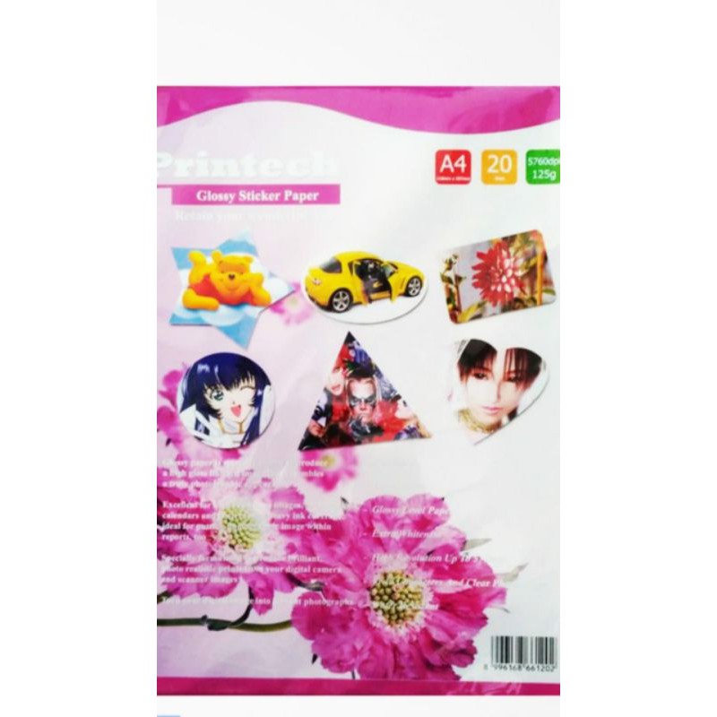 Jual Glossy Sticker Paper Printech 125Gsm | Shopee Indonesia