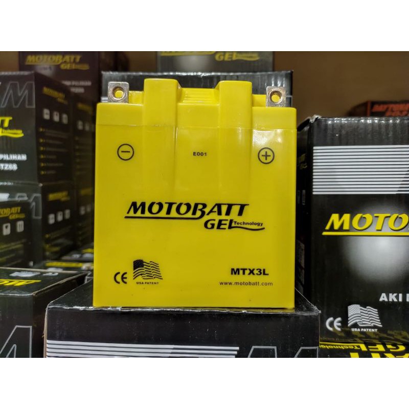 Jual AKI MOTOR MOTOBATT MTX3L (HONDA, KAWASAKI, SUZUKI, YAMAHA