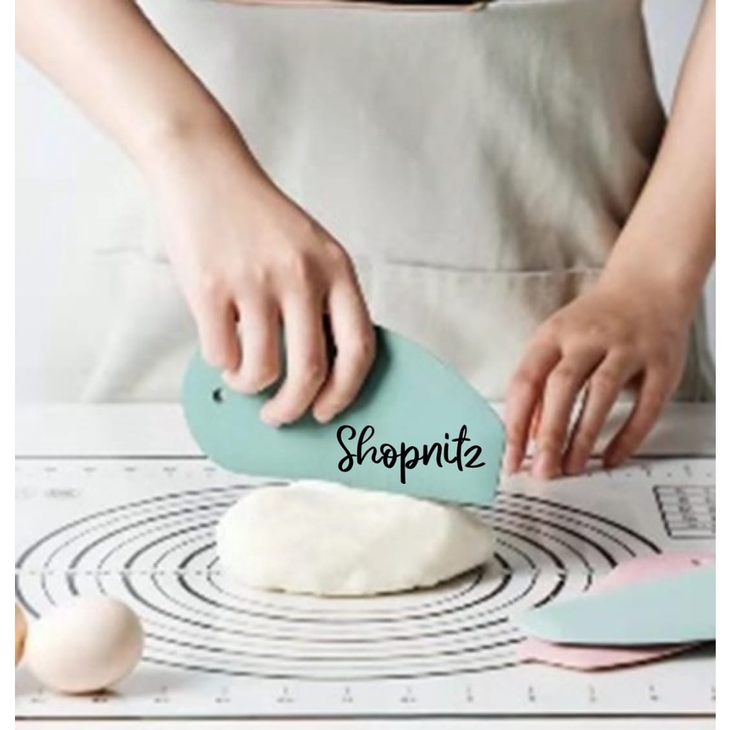Jual Scrapper Silicone Pemotong Adonan Roti Dough Cutter Scraper Pastel ...