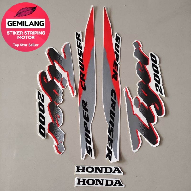 Jual Striping Decal Polet Sticker Honda Tiger 2000 Lama Putih List