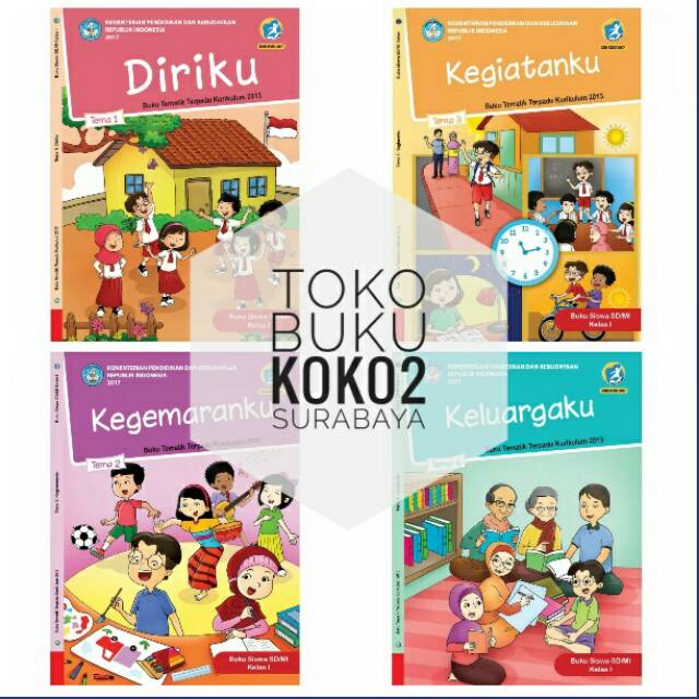 Jual BUKU TEMATIK SD KELAS 1 TEMA 1,2,3,4 SEMESTER 1 K13 REVISI TERBARU ...