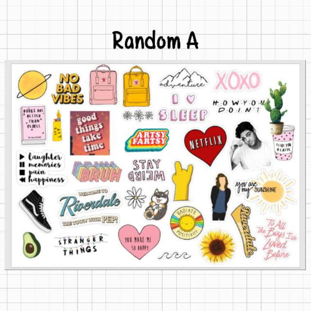 Jual Random A - Sticker Tumbler / Stiker Tumblr Cutting | Shopee Indonesia