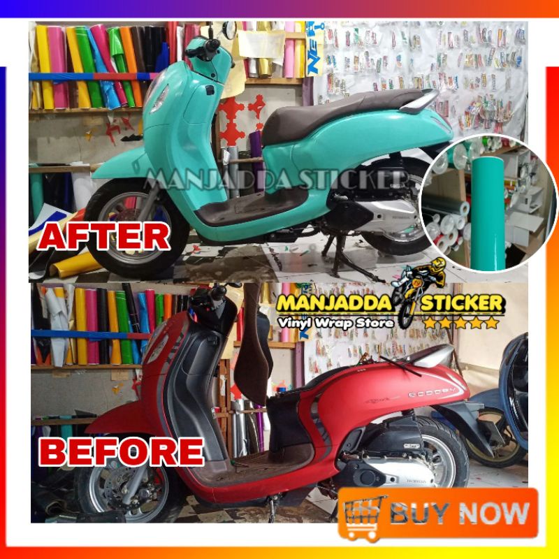 Jual STIKER SKOTLET MOTOR WARNA HIJAU TOSCA SUPER GLOSSY | Shopee Indonesia