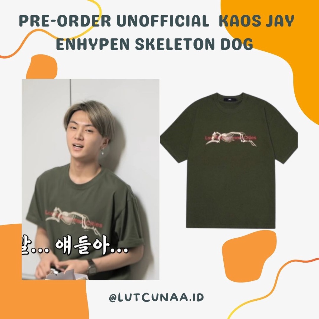 Jual Pre-Order Unofficial Kaos jay enhypen skeleton dog | Shopee Indonesia