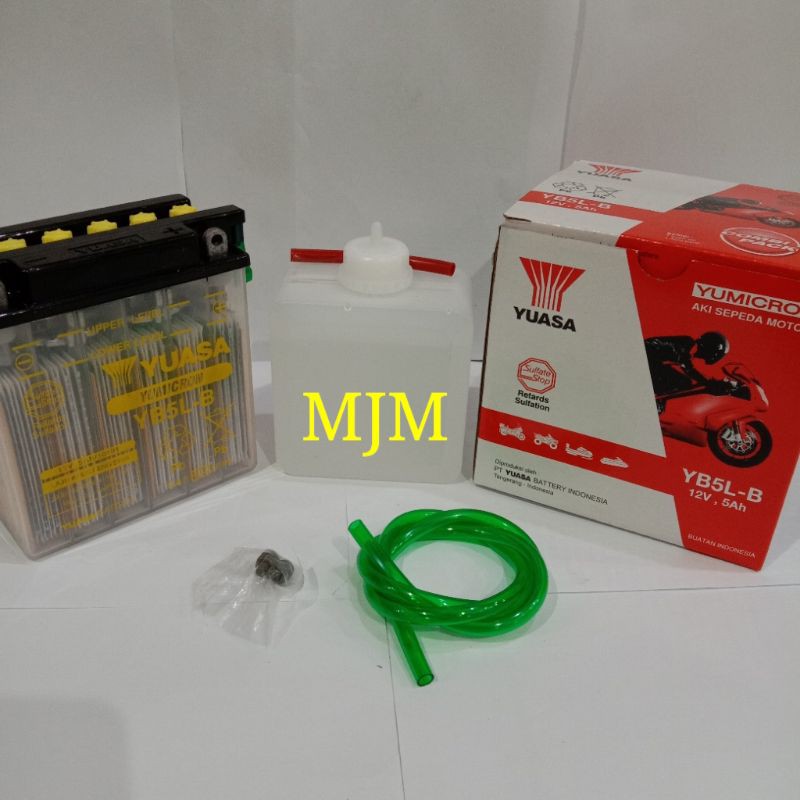 Jual ACCU/AKI MOTOR YUASA YB5LB (BASAH/AIR) | Shopee Indonesia