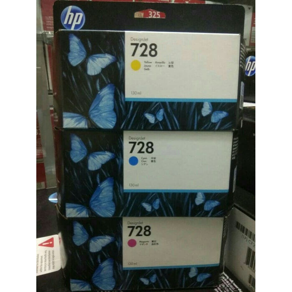 Jual TINTA HP 728 COLOUR ORIGINAL (130ml) | Shopee Indonesia