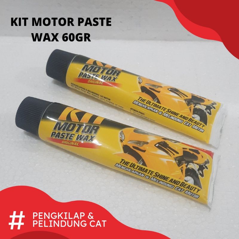 Jual KIT MOTOR PASTE WAX ORIGINAL 60G KUNING PENGKILAP PELINDUNG CAT