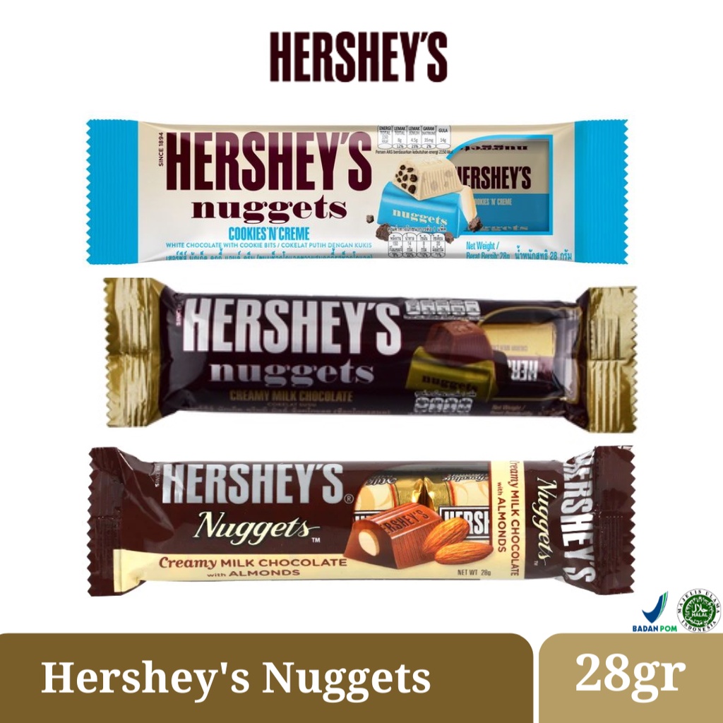 Jual Hershey's Nuggets Chocolate Almond Cookies Cream Milk Chocolate