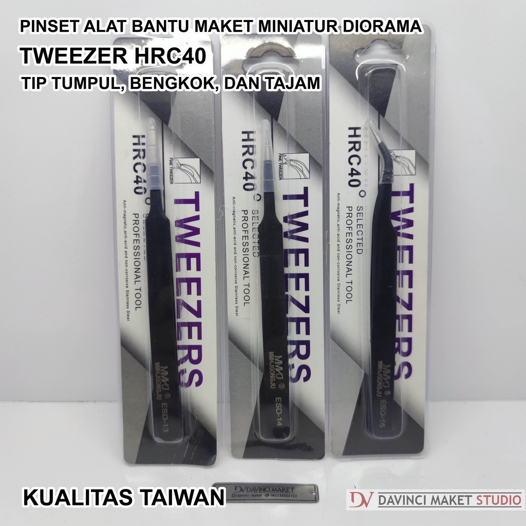 Jual Pinset Alat Bantu Maket Miniatur Diorama - Tweezer Tip Tajam ...