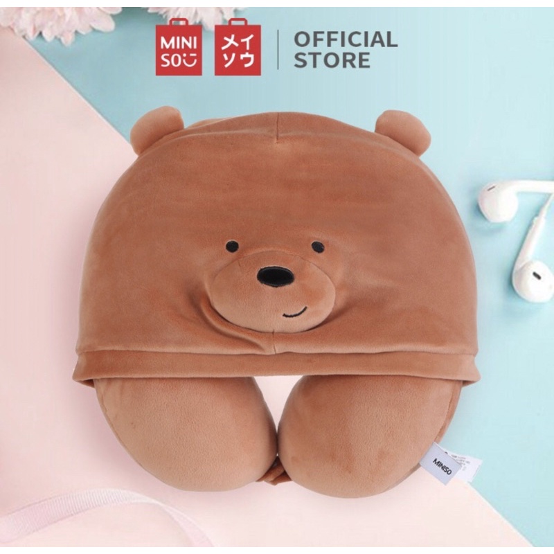 We bare bears neck pillow with hoodie hotsell