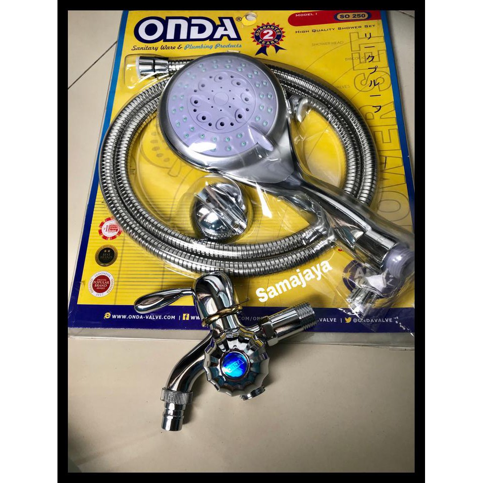 Jual Paket Shower Mandi Onda So 250 + Kran Cabang K406. Shower Set ...