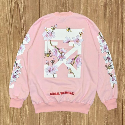 Jual CREWNECK SWEATER OFF WHITE OFFWHITE CHERRY BLOSSOM SAKURA