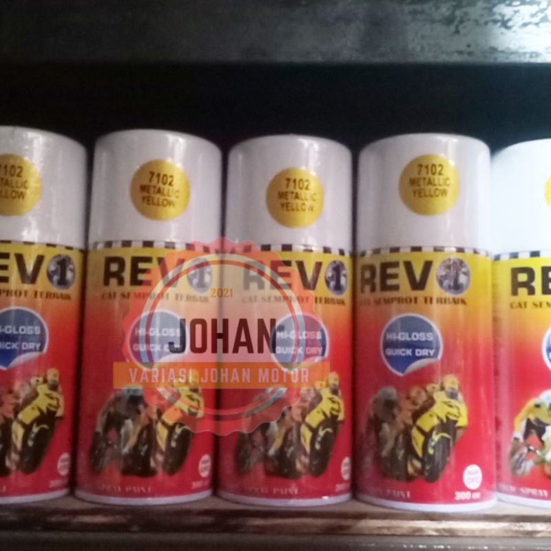 Jual cat semprot Revo metalic yellow/cat semprot Revo kuning emas ...