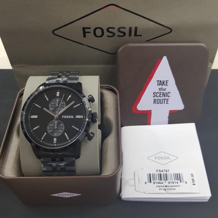 Jual Fossil fs4787 townsman chronograph stainless steel premium Shopee Indonesia