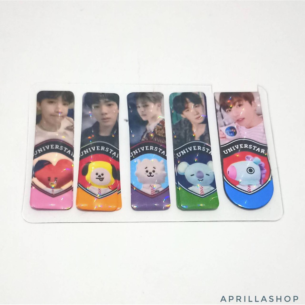 Jual Pembatas Buku Plastik BTS / BT21 / Sticky Notes BTS | Shopee Indonesia