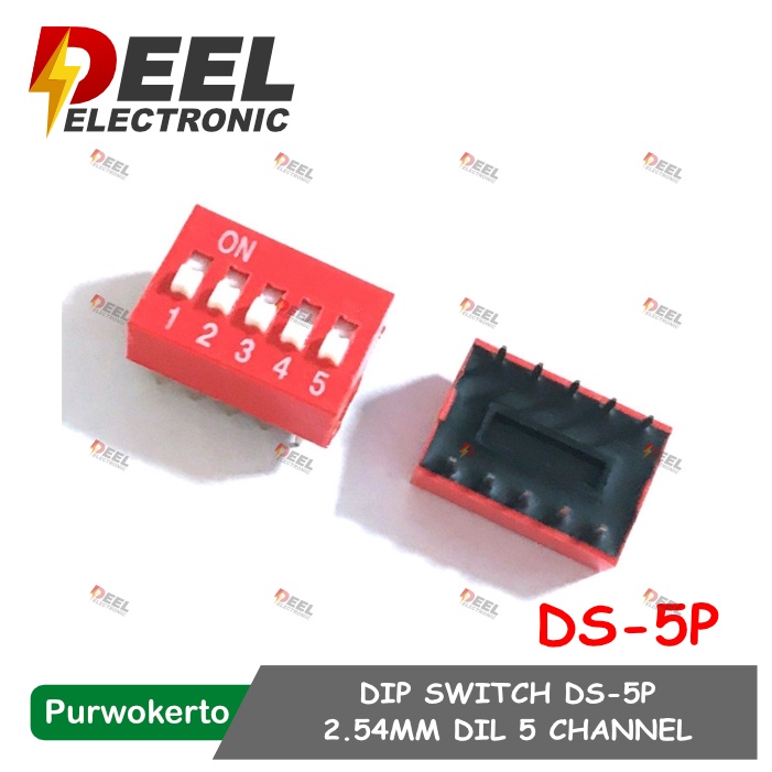 Jual DIP SWITCH 5P SAKLAR SLIDE DIP DS-5 CHANNEL 2.54MM PITCH ...