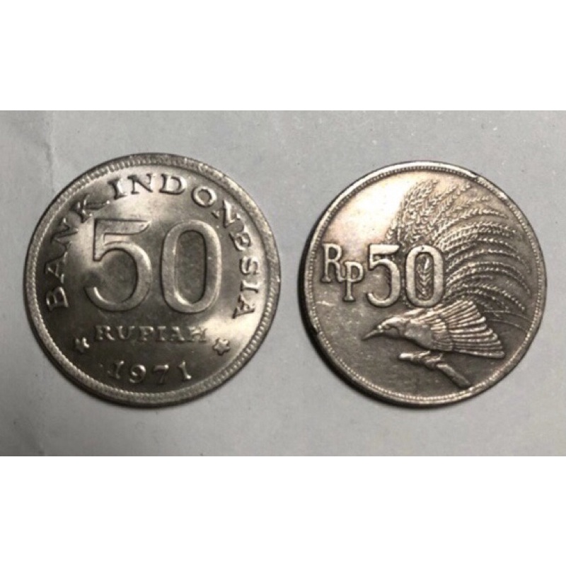 Jual UANG KOIN 50 RUPIAH TAHUN 1971 (BURUNG CENDRAWASIH) LANGKA ...