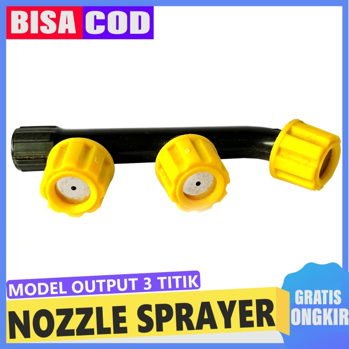 Jual Nozzle Plastik Kepala 3 / 3 Lubang / Titik / Mata Sprayer Elektrik ...