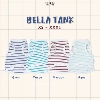 POMAPOO - Baju Kucing dan Baju Anjing Bella Tank Grey, Tosca, Maroon, Aqua