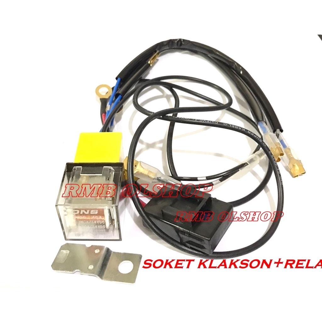 Jual SOKET KLAKSON + RELAY SATU SET RELAY DAN SOKET KLAKSON SEPAKET ADA