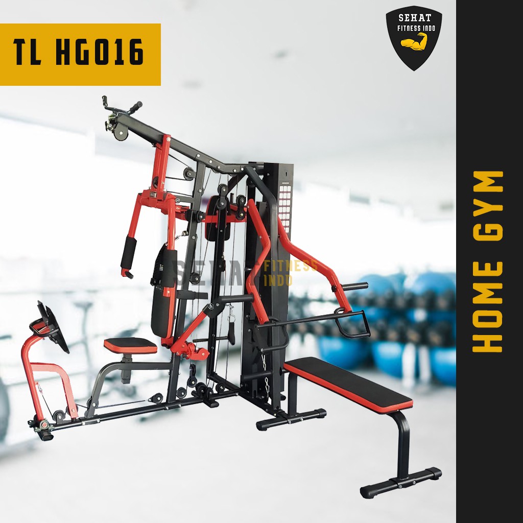 Jual Alat Fitness Home Gym 3 Sisi Multifungsi TLHG016 Alat Gym Angkat