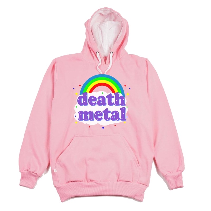 Jual Hoodie Death Metal Rainbow Pink Shopee Indonesia