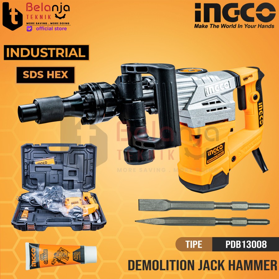 Jual Ingco Demolition Jack Hammer Mesin Bor Bobok Beton 20 J 1300W
