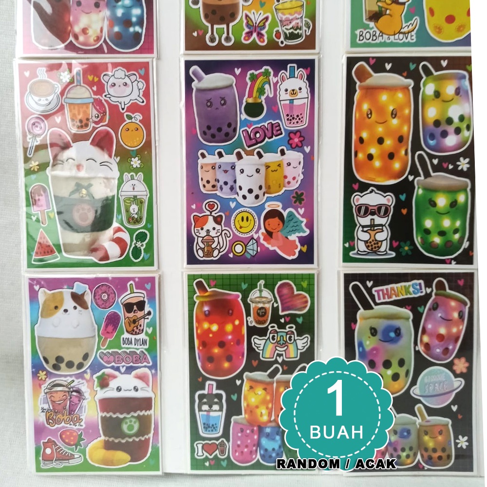Jual Sticker Murah - STICKER BOBA SATUAN - random - STICKER BOBA SATUAN ...