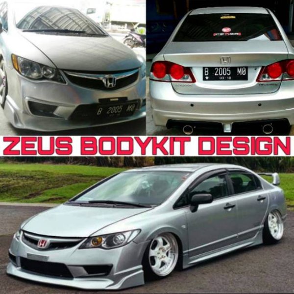 Jual BODYKIT CIVIC FD TYPE R JS FULL SET bahan duraflex, Presisi, tebal ...