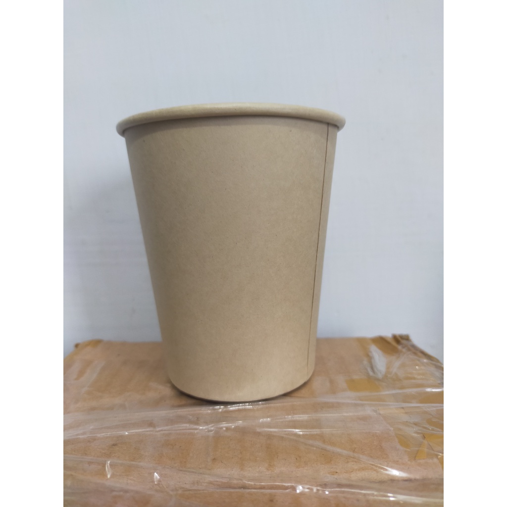 Jual Paper Hot Cup Brown Kraft Atau Coklat Gelas Kertas Panas 50 Pcs Shopee Indonesia 6863