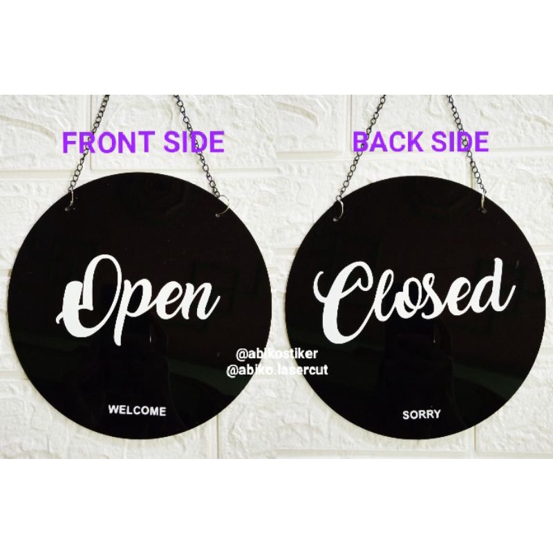 Jual sign board open closed - acrylic sign - open close - sign outdoor ...
