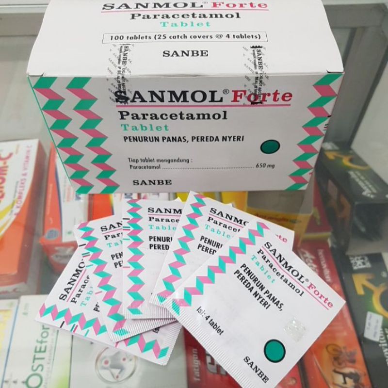 Jual Sanmol Forte Tablet 5 Strip X 4s Paracetamol 650mg Shopee Indonesia