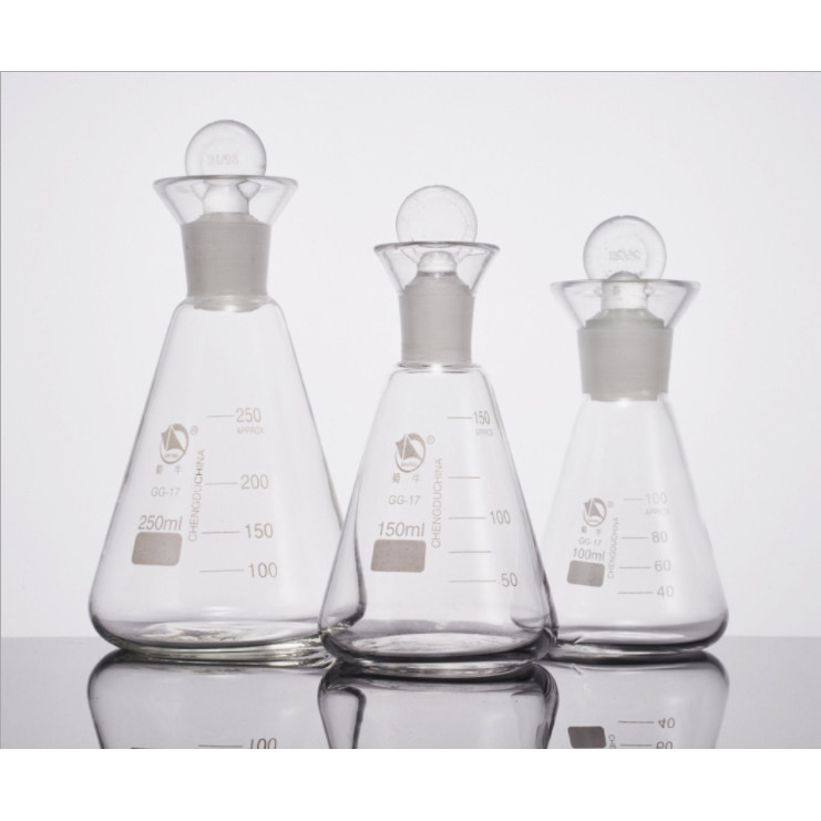 Jual Iodine Flask / Labu Iod 50ml Borosilicate Glass Untuk Titrasi ...