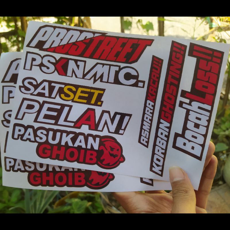 Jual Stiker Pack Print Cut Motor Viral/Sticker Pack Motor/Prostreet ...