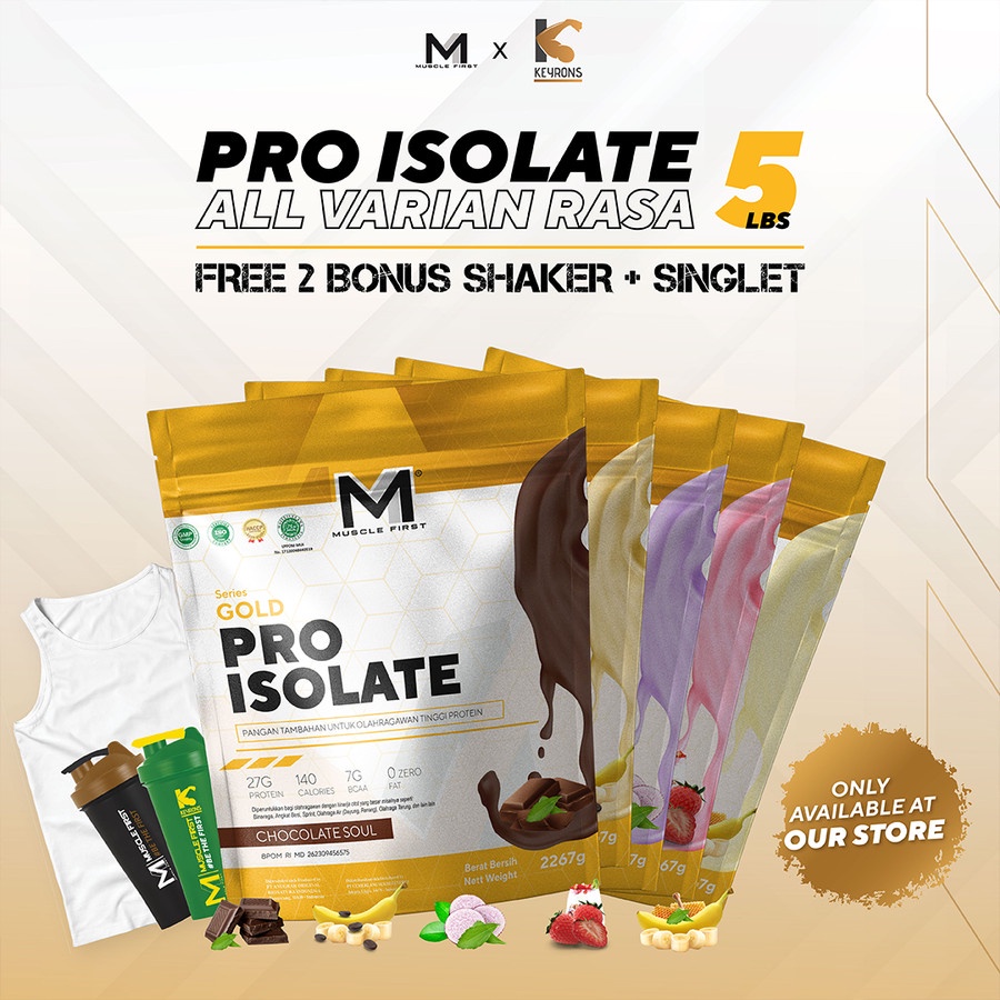Jual M1 MUSCLE FIRST GOLD PRO WHEY PROTEIN ISOLATE 5 LBS WHEY ISOLATE ...
