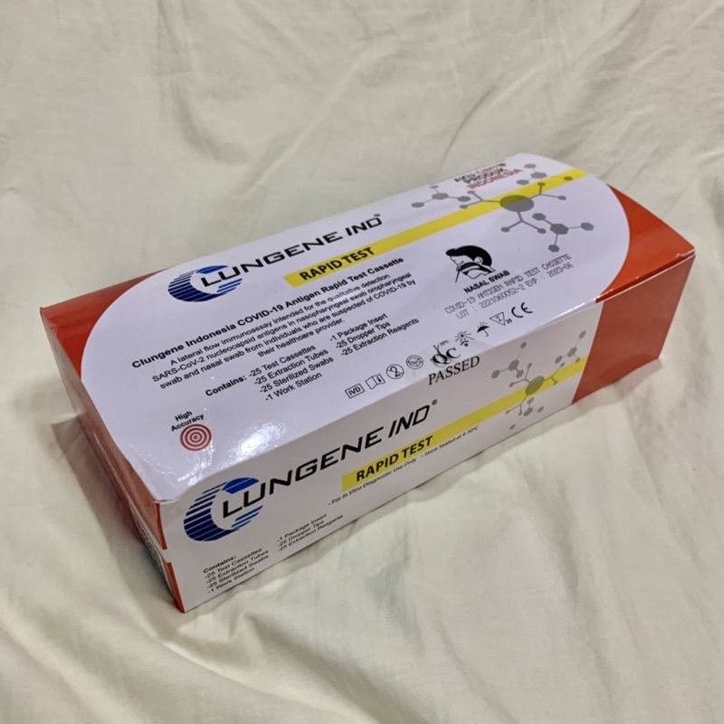 Jual New Lungene Rapid Test Swab Antigen Box Isi Pcs Original Expire Shopee Indonesia