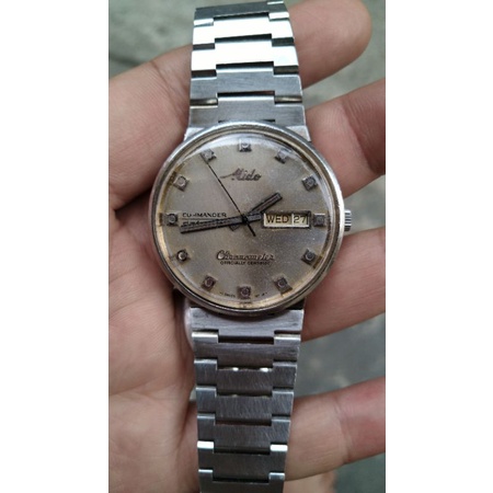 Jual jam tangan mido commander datoday chronometer second bekas